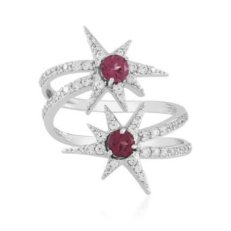 Anello in argento con Granato Malaya