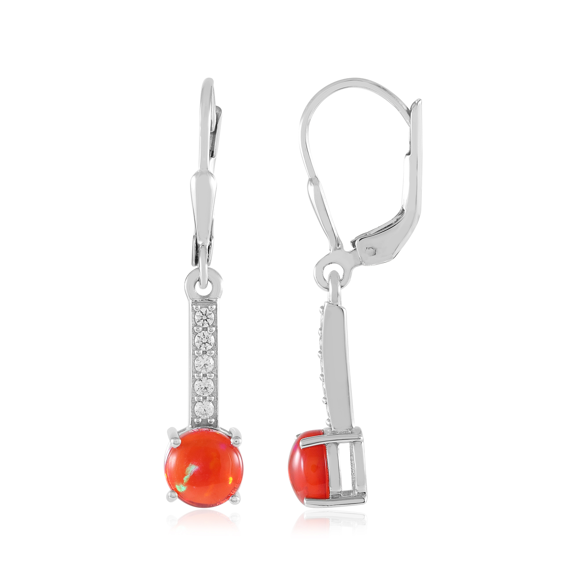 Orecchini In Argento Sterling 925 Ovali 9x7mm Con Orecchini In Argento Sterling 925 Ovali 9x7mm Con