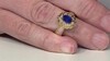 Anillo en plata con Espinela azul cobalto (Gems en Vogue)