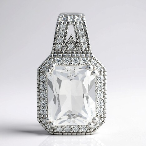 Ciondolo in argento con Danburite