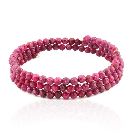 Mozambique Ruby Steel Bangle (Riya)
