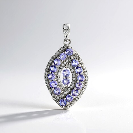 Ciondolo in argento con Tanzanite