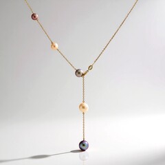 Collana in argento con Perla Ming Porpora