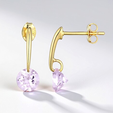 Orecchini in argento con Ametista Rose de France