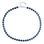 Collar en plata con Hematita azul