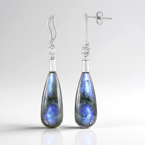 Orecchini in argento con Labradorite