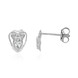 Boucles d'oreilles en argent et Saphir blanc