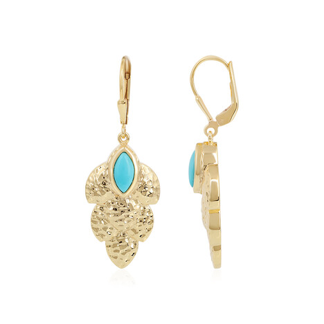 Zilveren oorbellen met Sleeping Beauty Turkooisen