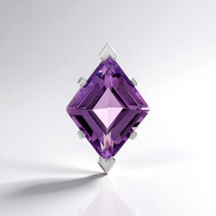 Ciondolo in argento con Ametista Rose de France (MONOSONO COLLECTION)