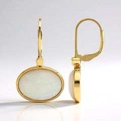 Orecchini in argento con Opale Bianco
