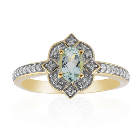 Gouden ring met een Nigeriaanse Mintgroene Beril