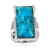 Anello in argento con Turchese Kingman Mohave Blu (Faszination Türkis)