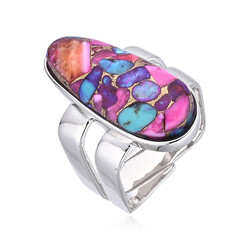 Türkis-Mosaik-Silberring