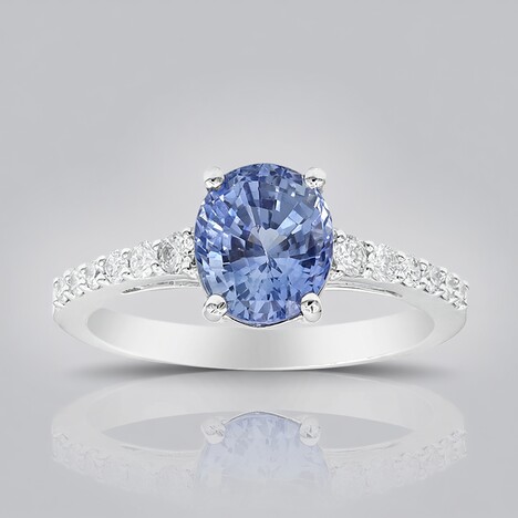 Bague en or et Saphir bleu de Ceylan (CIRARI)
