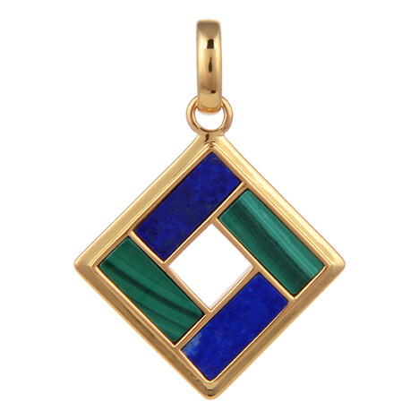 Edelstein-Silberanhänger