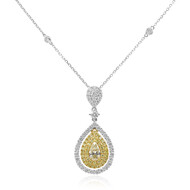 Gelber SI2 Brillant-Goldhalskette (CIRARI)