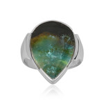 Anillo en plata con Ópalo de madera de Garut (Bali Barong)