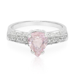 Bague en argent et Tourmaline cuprifère rose