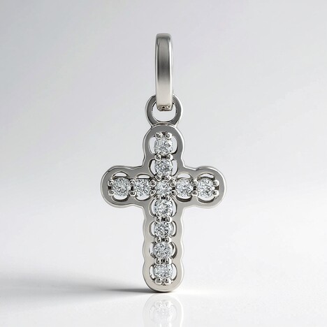 Ciondolo in argento con Diamante I1 (G) (Annette)