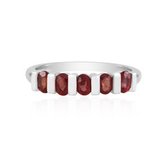 Zilveren ring met Tanzania robijnen