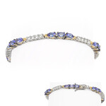 Zilveren armband met tanzanieten (Gems en Vogue)