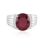 Bague en argent et Rubis de Madagascar