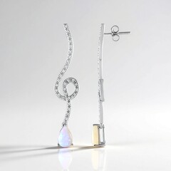Orecchini in argento con Opale Australiano