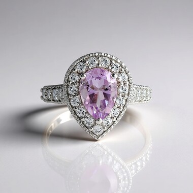 Anillo en plata con Amatista Rosa de Francia