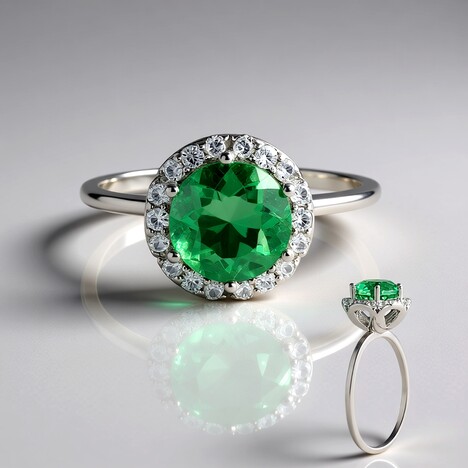 Anello in argento con Fluorite Blu Caraibico
