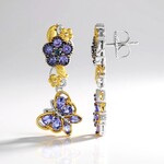 Orecchini in argento con Tanzanite (Gems en Vogue)