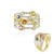 Bague en argent et Saphir parme