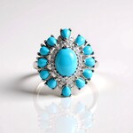 Anello in argento con Turchese Sleeping Beauty (Faszination Türkis)