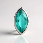 Ciondolo in argento con Quarzo color paraiba (MONOSONO COLLECTION)