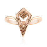Gouden ring met SI1 Argyle Rose De France Diamanten (Annette)