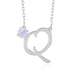 Collana in argento con Pietra di Luna Arcobaleno