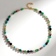 Collar en plata con Ónix verde