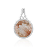 Pendentif en argent et Quartz rutile cuivré