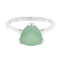 Bague en argent et Calcédoine verte
