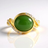Kanadische Jade-Silberring