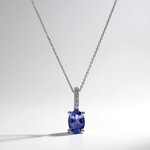 Collana in oro con Tanzanite AAA