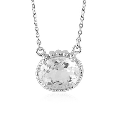 Collana in argento con Quarzo Bianco
