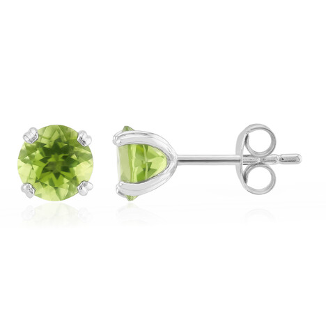 Burmesischer Peridot-Silberohrringe