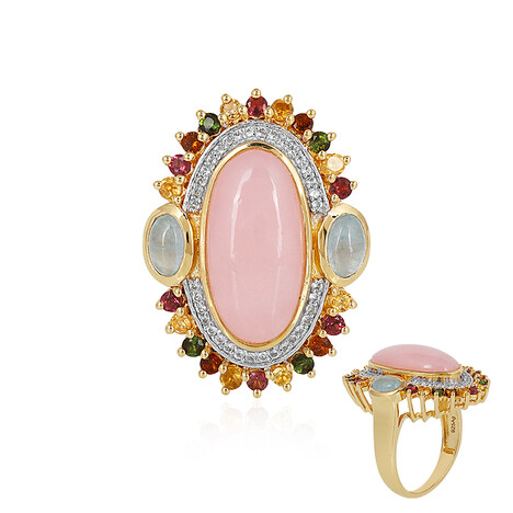 Anillo en plata con Ópalo rosa