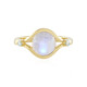 Bague en argent et Pierre de Lune arc-en-ciel (KM by Juwelo)