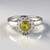 Anello in argento con Zaffiro Giallo del Madagascar