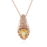 Citrin-Silberhalskette