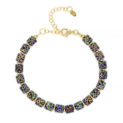 Mystik-Hämatit-Silberarmband