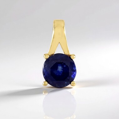 Zilveren hanger met een Madagaskar Blauwe Saffier