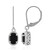 Schwarzer Spinell-Silberohrringe