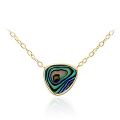 Abalone-Muschel-Silbercollier